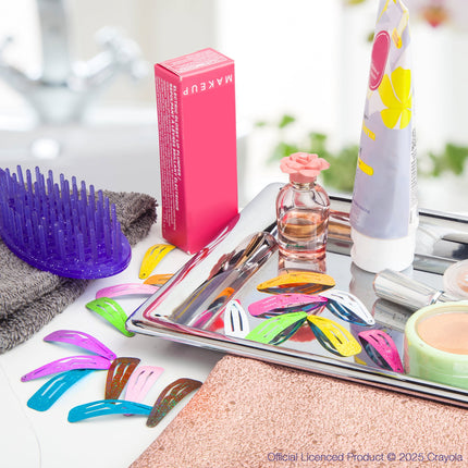 Enchante Crayola Kids Snap Hair Clips, Assorted Colors, for All Hair Types, 18 Count