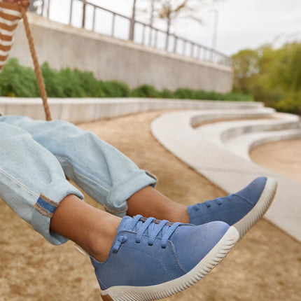 Big Kids' KNX Leather Sneaker  |  Coronet Blue/Vapor