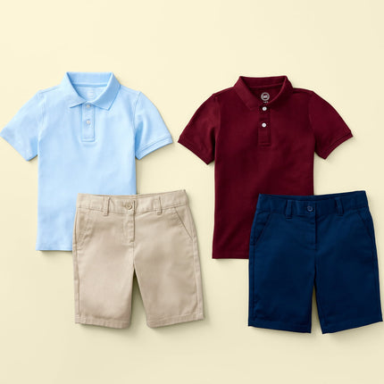 Wonder Nation Boys School Uniform Flat Front Shorts, Sizes 4-18 & Husky