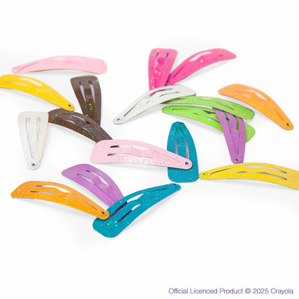Enchante Crayola Kids Snap Hair Clips, Assorted Colors, for All Hair Types, 18 Count