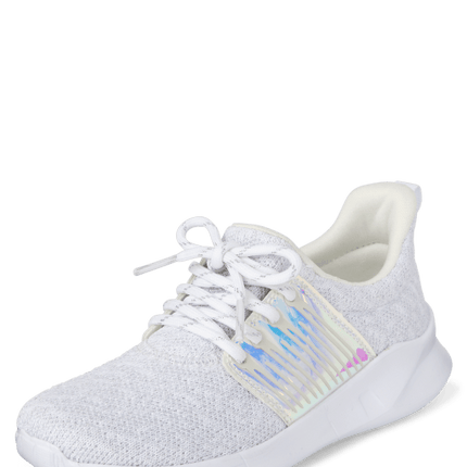 Girls Holographic Running Sneakers - whiteGirls Holographic Running Sneakers - white