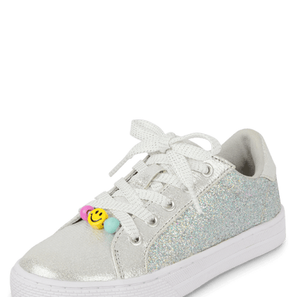 Girls Beaded Glitter Low Top Sneakers - metallicGirls Beaded Glitter Low Top Sneakers - metallic