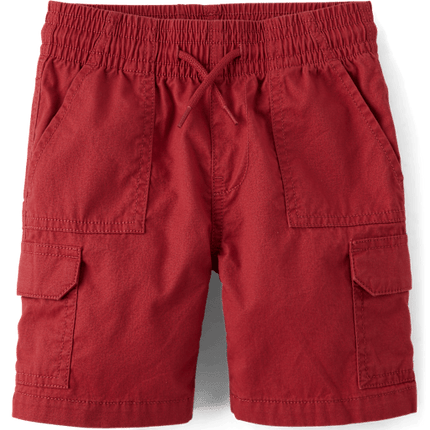 Boys Pull On Cargo Shorts - redBoys Pull On Cargo Shorts - red