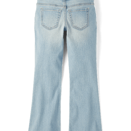 Tween Girls Wide Belt Bootcut Jeans - blueTween Girls Wide Belt Bootcut Jeans - blue