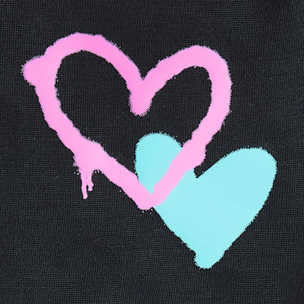 Girls Heart 3-Piece Pajama Set - blackGirls Heart 3-Piece Pajama Set - black