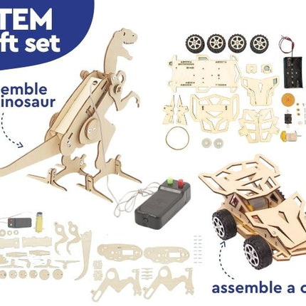 Wooden Dinosaur Assembly STEM Kit