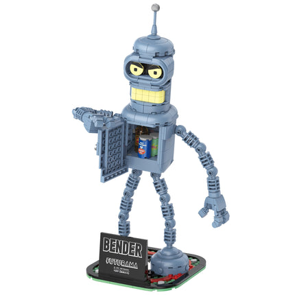 Brickcraft Futurama Bender Brick Building Kit (396- Plastic Piece Set), Sci-Fi Collectible Display Figure, Toy Brick Set Model for Adults, Teens, and Fans of Animated TV