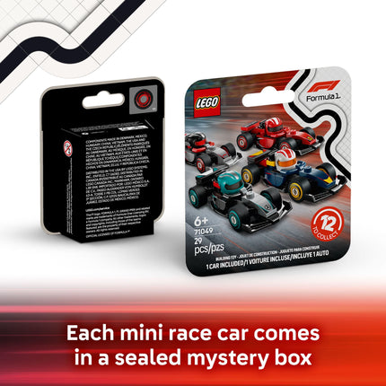 LEGO F1 Collectible Race Cars - Limited Edition Model Car Building Kit - Mystery Box for Fans of Formula 1 and Kids, Boys, and Girls, Ages 6+ - Collectible Gift Idea - 71049