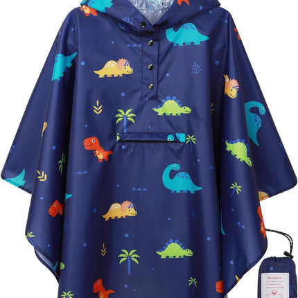 Lightweight Kids Rain Poncho Jacket Waterproof Outwear Rain Coat