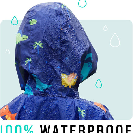 Lightweight Kids Rain Poncho Jacket Waterproof Outwear Rain Coat