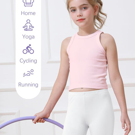 6 Pack Girls Bike Shorts Under Dress Dance Cartwheel Shorts for Toddler Kids Summer Clothes Multicolor