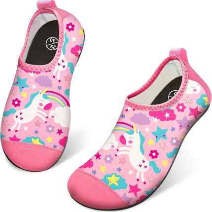 CROVA Toddler Kids Water Shoes Quick Dry Aqua Socks Non-Slip Barefoot Sports Shoes for Boys Girls Toddler