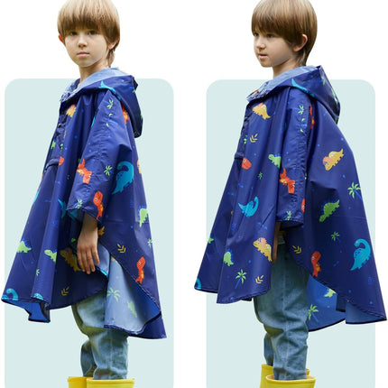 Lightweight Kids Rain Poncho Jacket Waterproof Outwear Rain Coat