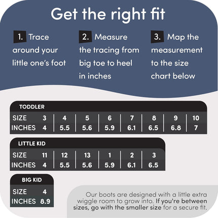 Kids Rain Boots for Girls & Boys – Waterproof Natural Rubber Toddler Rain Boots with Non-Slip Outsole & Easy Pull Handles – Solid, Pattern & Glitter Designs