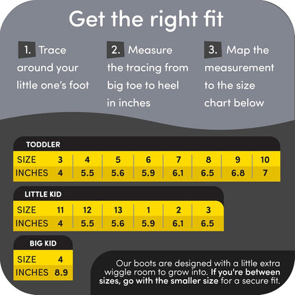 Kids Rain Boots for Girls & Boys – Waterproof Natural Rubber Toddler Rain Boots with Non-Slip Outsole & Easy Pull Handles – Solid, Pattern & Glitter Designs