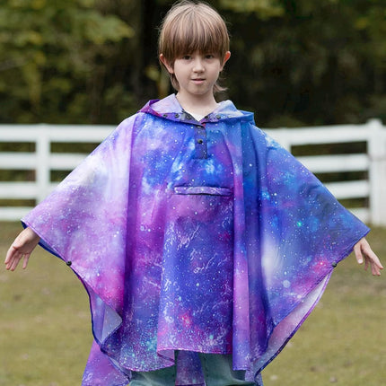 Lightweight Kids Rain Poncho Jacket Waterproof Outwear Rain Coat