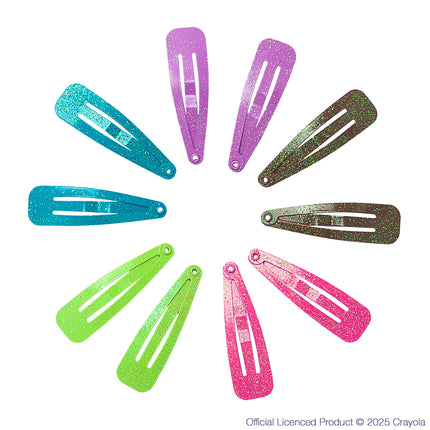 Enchante Crayola Kids Snap Hair Clips, Assorted Colors, for All Hair Types, 18 Count