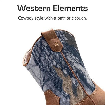 DREAM PAIRS Boys Girls Cowboy Boots Kids Western Riding Mid Calf Boots with Side Zipper (Toddler/Little Kid/Big Kid)