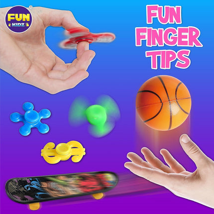 Fidget Pack Box for Boys Girls 4-12, FunKidz Fidget Toys for Kids 5-7 Autistic Sensory Mystery Birthday Gifts in Reusable Portable Treasure Box Nice Party Favors