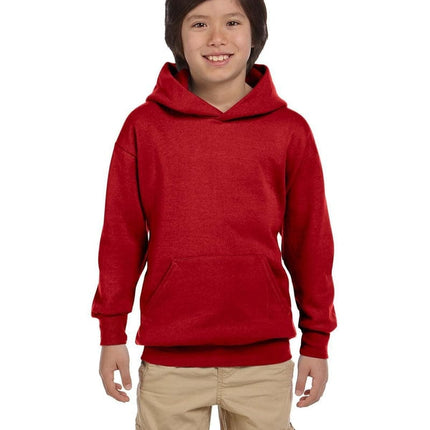 Hanes P473: Youth 7.8 oz. EcoSmart(r) 50/50 Pullover Hood