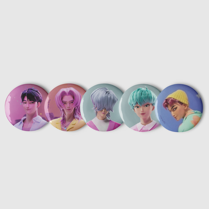 KPop Demon Hunters Saja Boys Pin Set