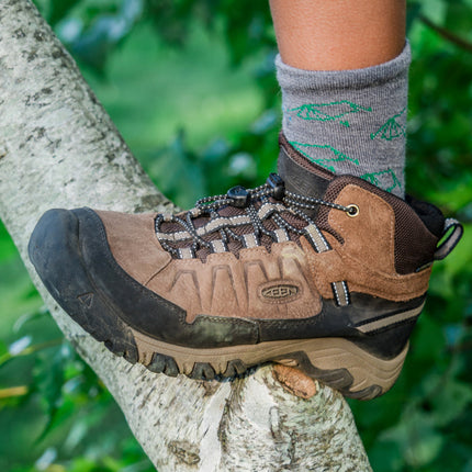 Big Kids' Targhee IV Waterproof Hiking Boot  |  Bison/Brindle