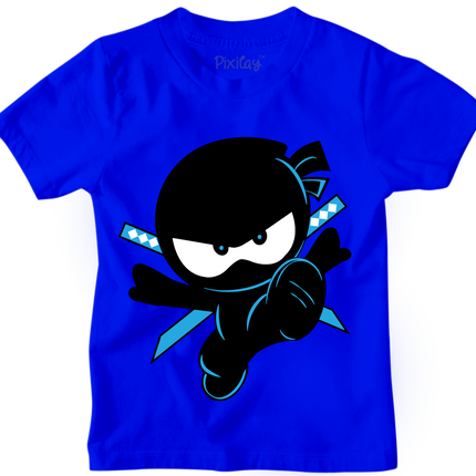 Ninja Kidz Graphic Tee, Cotton/Poly Blend Graphic T-Shirt for Kids