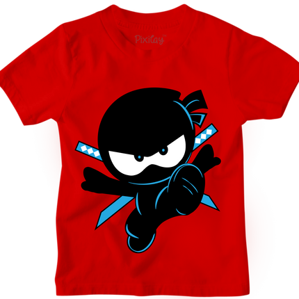 Ninja Kidz Graphic Tee, Cotton/Poly Blend Graphic T-Shirt for Kids