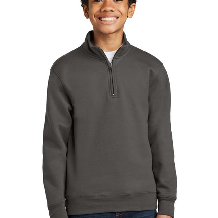 Port & Company PC78YQ: Youth Core Fleece 1/4-Zip Pullover Sweatshirt
