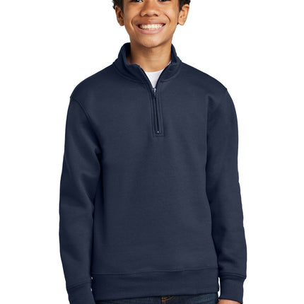 Port & Company PC78YQ: Youth Core Fleece 1/4-Zip Pullover Sweatshirt