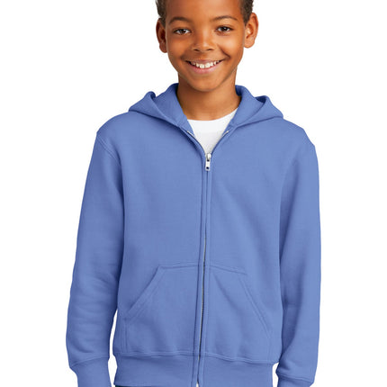 Port & Company ®  - Youth Core Fleece Full-Zip Hooded Sweatshirt.  PC90YZH