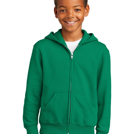 Port & Company ®  - Youth Core Fleece Full-Zip Hooded Sweatshirt.  PC90YZH
