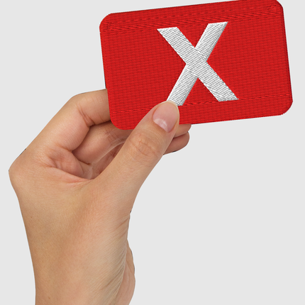 Squid Game Red X Embroidered Patch