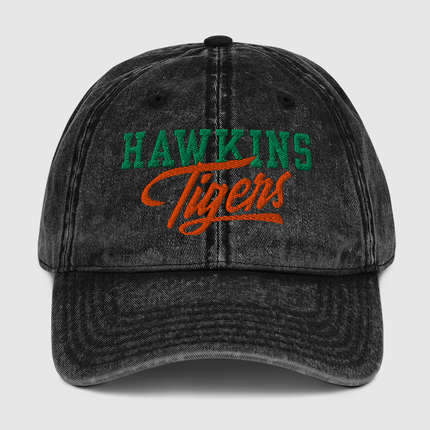 Stranger Things Hawkins High Tigers Denim Embroidered Hat