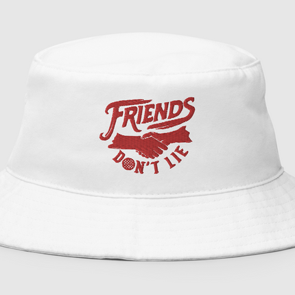 Stranger Things Friends Don't Lie Bucket Hat - White