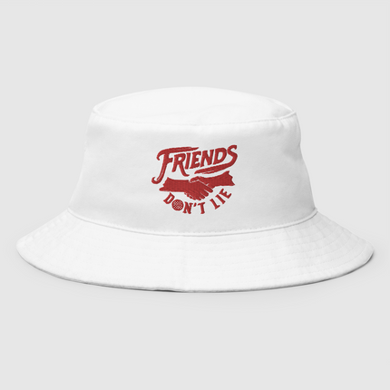Stranger Things Friends Don't Lie Bucket Hat - White