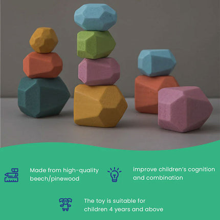Wooden Stones Stacking Toy