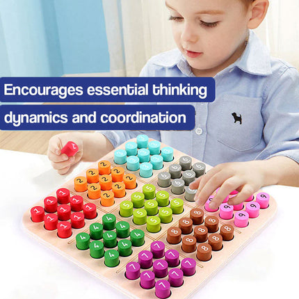 Wooden Sudoku Color and Number Memory Board