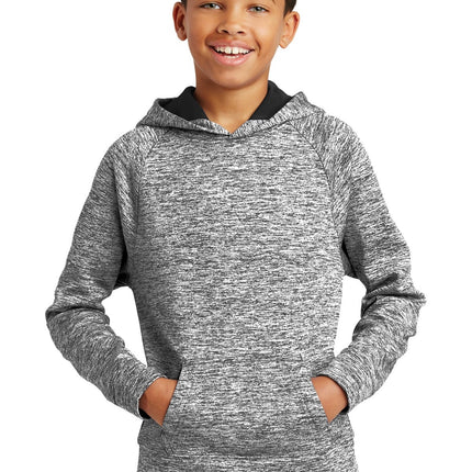 Sport-Tek YST225: Youth PosiCharge Electric Heather Fleece Hooded Pullover