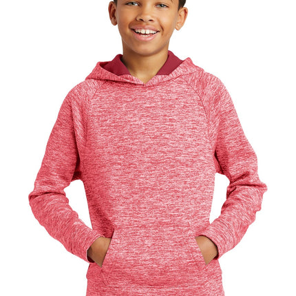 Sport-Tek YST225: Youth PosiCharge Electric Heather Fleece Hooded Pullover