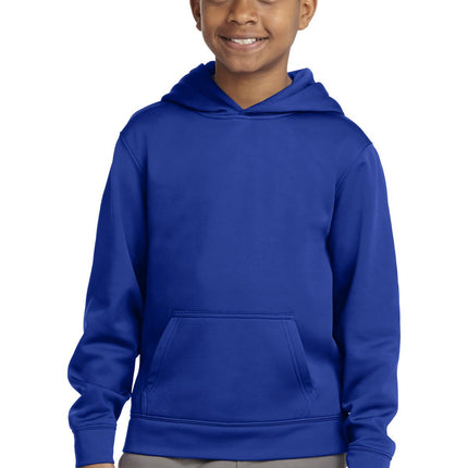 Sport-Tek YST244: Youth Sport-Wick Fleece Hooded Pullover