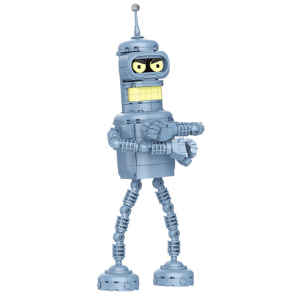 Brickcraft Futurama Bender Brick Building Kit (396- Plastic Piece Set), Sci-Fi Collectible Display Figure, Toy Brick Set Model for Adults, Teens, and Fans of Animated TV