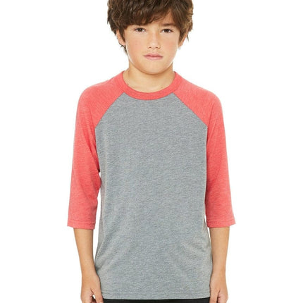 Bella+Canvas 3200Y: Youth 3/4-Sleeve Baseball T-Shirt