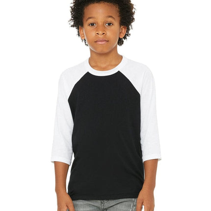 Bella+Canvas 3200Y: Youth 3/4-Sleeve Baseball T-Shirt