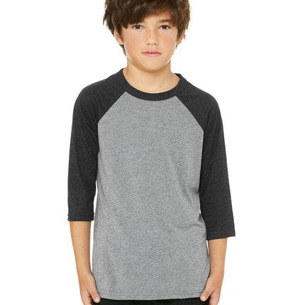 Bella+Canvas 3200Y: Youth 3/4-Sleeve Baseball T-Shirt