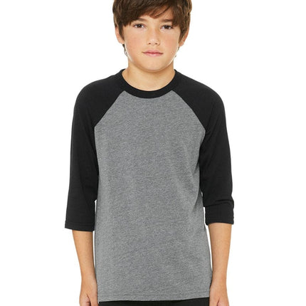 Bella+Canvas 3200Y: Youth 3/4-Sleeve Baseball T-Shirt
