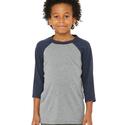 Bella+Canvas 3200Y: Youth 3/4-Sleeve Baseball T-Shirt