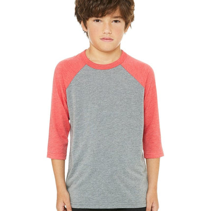 Bella+Canvas 3200Y: Youth 3/4-Sleeve Baseball T-Shirt