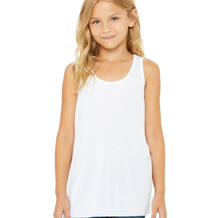 Bella + Canvas B8800Y: Youth Girls Flowy Racerback Tank
