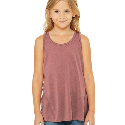 Bella + Canvas B8800Y: Youth Girls Flowy Racerback Tank